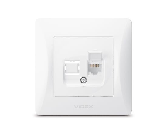 Компьютерная розетка Videx BINERA CAT6 (VF-BNSK1PC6-W)
