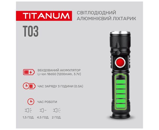 Фонарь TITANUM 230Lm 6500K (TLF-T03), изображение 5 Фонарь TITANUM 230Lm 6500K (TLF-T03), изображение 5