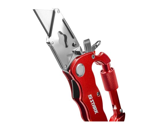 Нож монтажный Stark складной трапециевидный (506100840), изображение 2 Нож монтажный Stark складной трапециевидный (506100840), изображение 2