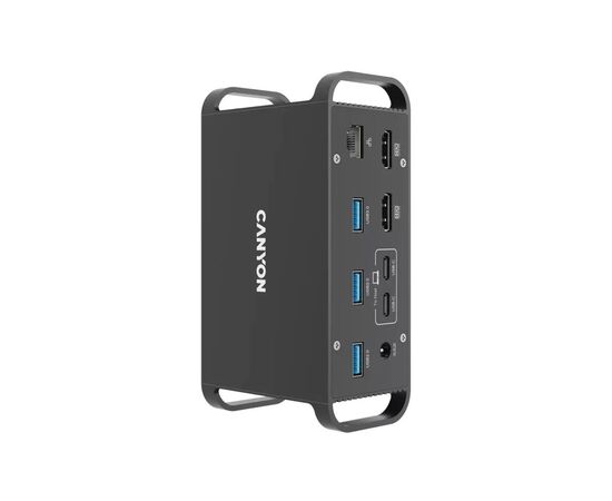 Порт-репликатор Canyon Docking Station with 14 ports, with Type C female*4, USB3.0*2, USB2.0*2 (CNS-HDS95ST), изображение 2 Порт-репликатор Canyon Docking Station with 14 ports, with Type C female*4, USB3.0*2, USB2.0*2 (CNS-HDS95ST), изображение 2
