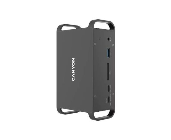 Порт-репликатор Canyon Docking Station with 14 ports, with Type C female*4, USB3.0*2, USB2.0*2 (CNS-HDS95ST), изображение 3 Порт-репликатор Canyon Docking Station with 14 ports, with Type C female*4, USB3.0*2, USB2.0*2 (CNS-HDS95ST), изображение 3