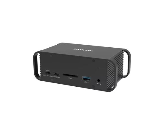 Порт-реплікатор Canyon Docking Station with 14 ports, with Type C female*4, USB3.0*2, USB2.0*2 (CNS-HDS95ST)