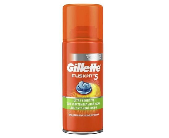 Гель для гоління Gillette FUSION Ultra Sensitive Skin, 75мл (7702018464913)