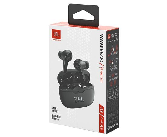 Наушники JBL Wave Beam TWS Black (JBLWBEAMBLK), изображение 9 Наушники JBL Wave Beam TWS Black (JBLWBEAMBLK), изображение 9