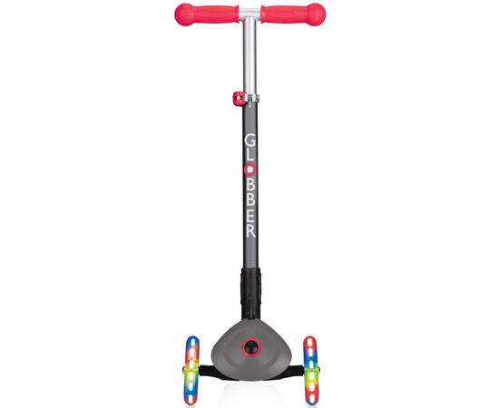 Самокат Globber Primo Foldable Lights серо-красный (432-120-2), изображение 5 Самокат Globber Primo Foldable Lights серо-красный (432-120-2), изображение 5