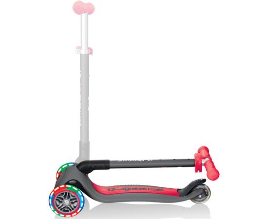 Самокат Globber Primo Foldable Lights серо-красный (432-120-2), изображение 6 Самокат Globber Primo Foldable Lights серо-красный (432-120-2), изображение 6