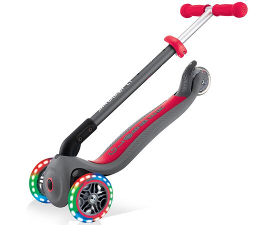 Самокат Globber Primo Foldable Lights серо-красный (432-120-2), изображение 8 Самокат Globber Primo Foldable Lights серо-красный (432-120-2), изображение 8