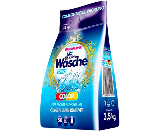 Пральний порошок Konigliche Wasche для кольорової білизни 3.5 кг (4260582340086)