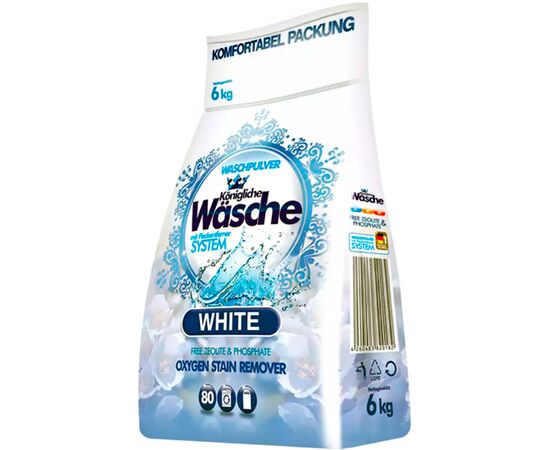 Пральний порошок Konigliche Wasche для білої білизни 6 кг (4260582340116)