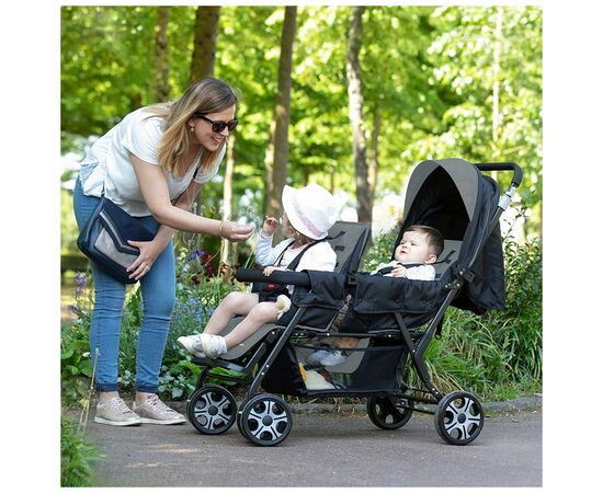 Коляска Bebe Confort Confort Teamy для двойни Shadow Block (1151060210), изображение 6 Коляска Bebe Confort Confort Teamy для двойни Shadow Block (1151060210), изображение 6