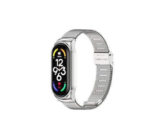 Ремешок для фитнес браслета BeCover Metal для Xiaomi Mi Smart Band 7 Silver (707494)