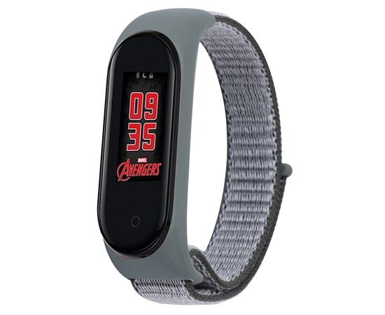 Ремешок для фитнес браслета BeCover Nylon Style для Xiaomi Mi Smart Band 5/6 Gray-Black (705423)