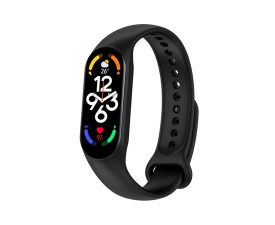 Ремешок для фитнес браслета BeCover Silicone для Xiaomi Mi Smart Band 7 Black (707476)