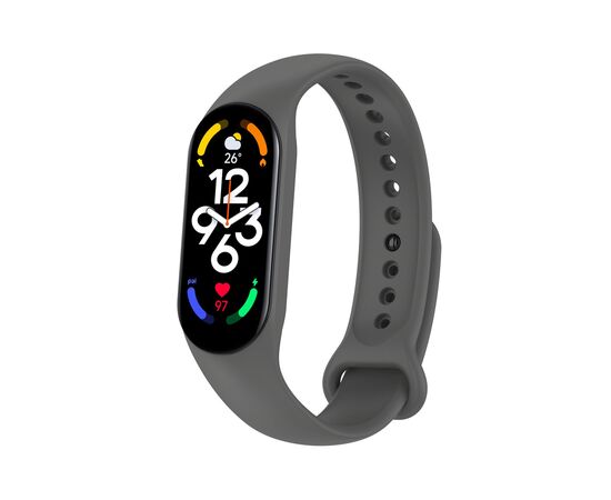 Ремінець до фітнес браслета BeCover Silicone для Xiaomi Mi Smart Band 7 Gray (707480)