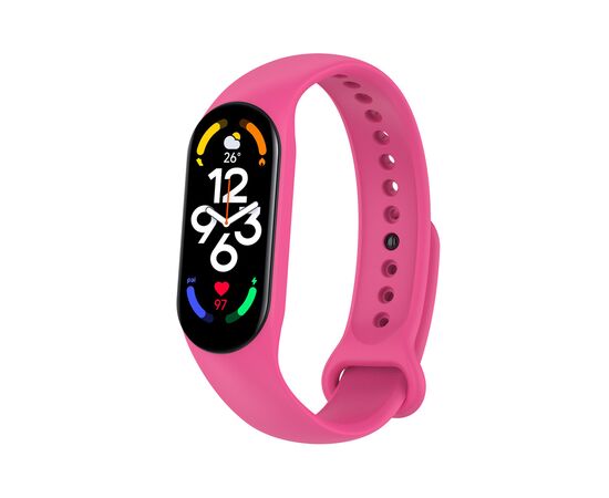 Ремешок для фитнес браслета BeCover Silicone для Xiaomi Mi Smart Band 7 Hot Pink (707490)