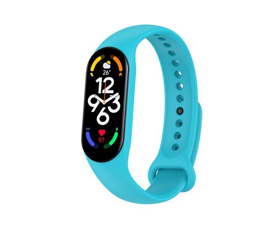 Ремешок для фитнес браслета BeCover Silicone для Xiaomi Mi Smart Band 7 Light Blue (707488)