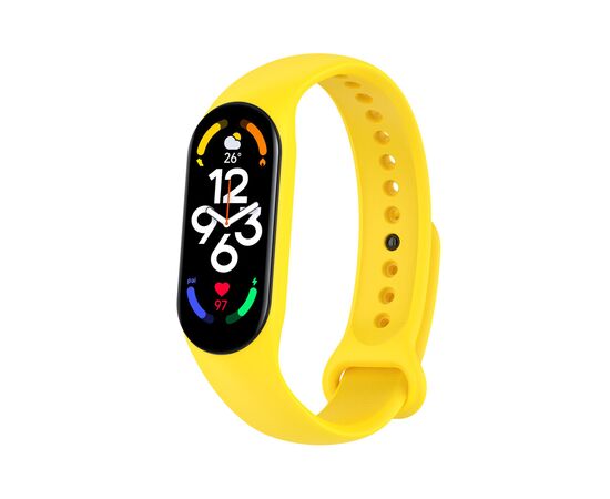 Ремешок для фитнес браслета BeCover Silicone для Xiaomi Mi Smart Band 7 Yellow (707487)