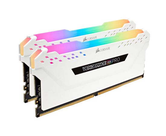 Модуль памяти для компьютера DDR4 16GB (2x8GB) 3600 MHz Vengeance RGB Pro White Corsair (CMW16GX4M2D3600C18W), изображение 3 Модуль памяти для компьютера DDR4 16GB (2x8GB) 3600 MHz Vengeance RGB Pro White Corsair (CMW16GX4M2D3600C18W), изображение 3