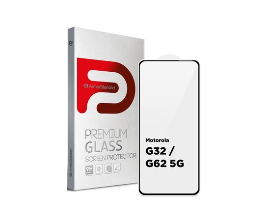 Стекло защитное Armorstandart Full Glue Motorola G32 / G62 5G Black (ARM65484)