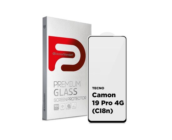 Стекло защитное Armorstandart Full Glue TECNO Camon 19 Pro 4G (CI8n) Black (ARM63697)