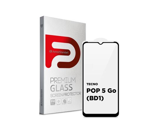 Стекло защитное Armorstandart Full Glue TECNO POP 5 Go (BD1) Black (ARM65314)