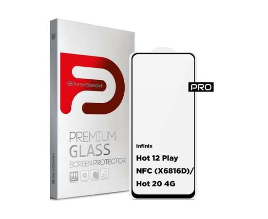 Скло захисне Armorstandart Pro Infinix Hot 12 Play NFC (X6816D)/Hot 20 4G (X6826) Black (ARM63370)