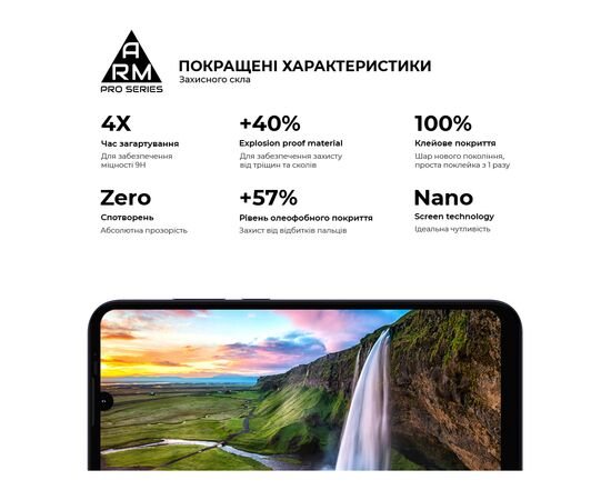 Стекло защитное Armorstandart Pro Motorola E6i Black (ARM59409), изображение 4
