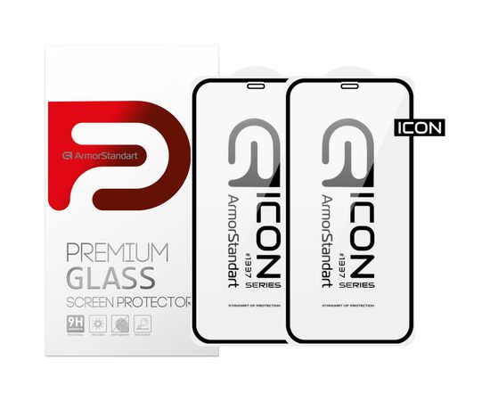 Скло захисне Armorstandart Icon 3D iPhone 12 mini Black 2pcs (ARM59889)