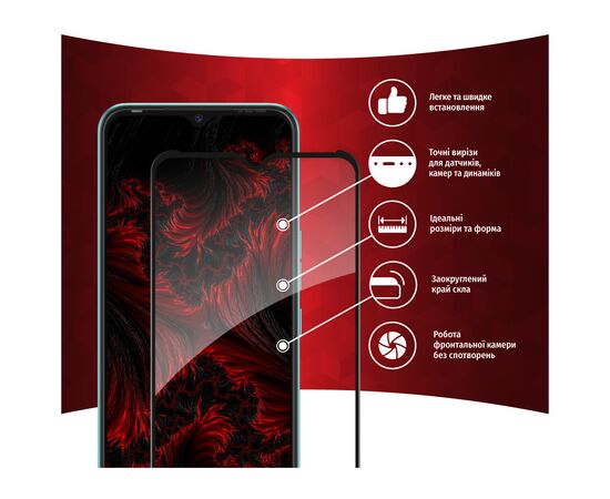 Скло захисне Intaleo Full Glue Tecno Spark 8 (1283126533099), зображення 2 Скло захисне Intaleo Full Glue Tecno Spark 8 (1283126533099), зображення 2