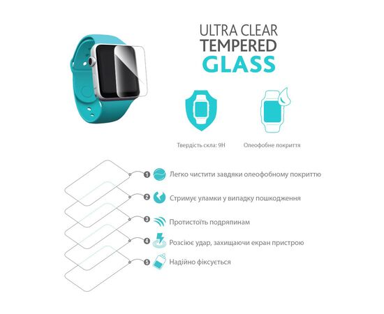 Стекло защитное Piko Full Glue Apple Watch 38 mm (1283126487620), изображение 2 Стекло защитное Piko Full Glue Apple Watch 38 mm (1283126487620), изображение 2