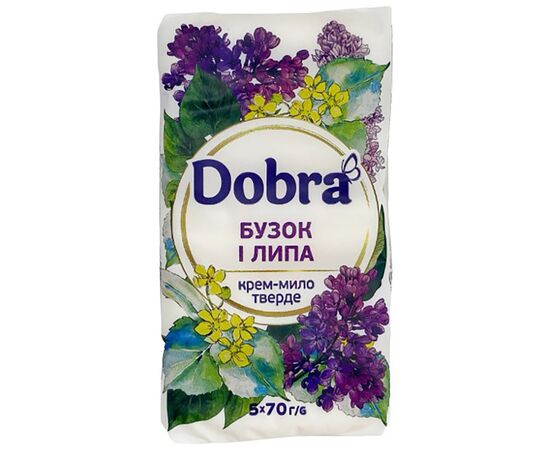 Тверде мило Dobra Бузок і липа 5 х 70 г (4820195509166)