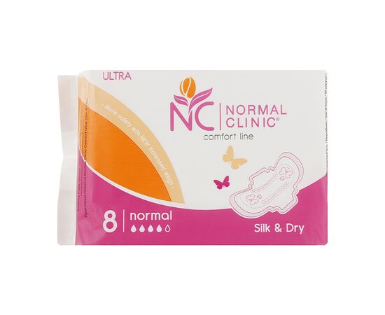Гигиенические прокладки Normal Clinic Ultra Silk & Dry Normal 8 шт. (3800213302871)