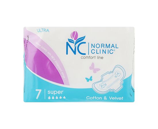 Гігієнічні прокладки Normal Clinic Ultra Cotton & Velvet Super 7 шт. (3800213302901)