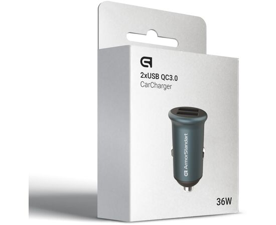 Зарядное устройство Armorstandart Car 2xUSB QC3.0 Grey (ARM65438), изображение 6 Зарядное устройство Armorstandart Car 2xUSB QC3.0 Grey (ARM65438), изображение 6