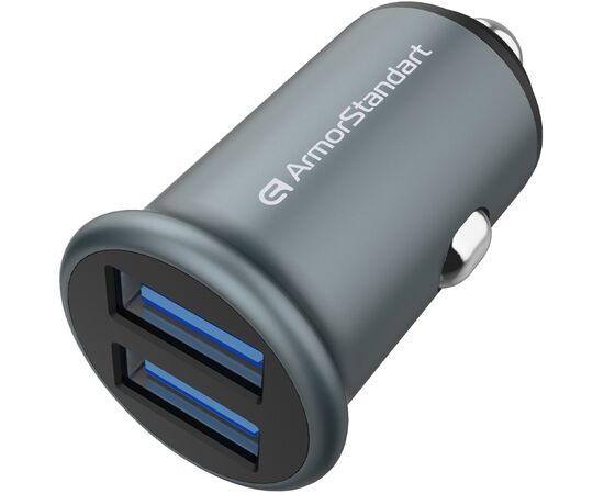 Зарядний пристрій Armorstandart Car 2xUSB QC3.0 Grey (ARM65438)