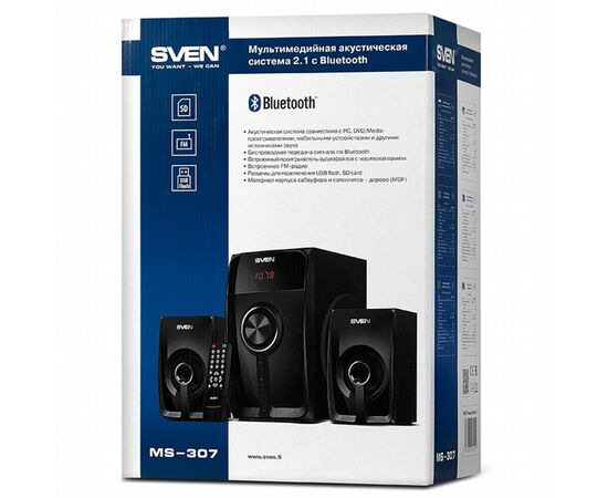 Акустическая система Sven MS-307 black, изображение 8 Акустическая система Sven MS-307 black, изображение 8