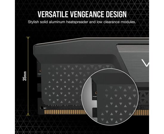 Модуль памяти для компьютера DDR5 32GB (2x16GB) 5600 MHz Vengeance Black Corsair (CMK32GX5M2B5600C36), изображение 3 Модуль памяти для компьютера DDR5 32GB (2x16GB) 5600 MHz Vengeance Black Corsair (CMK32GX5M2B5600C36), изображение 3
