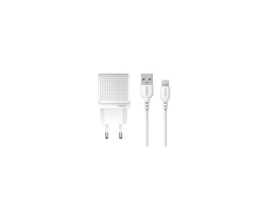Зарядное устройство Proda Saiya air А25i 2USB 18W white + cable Lightning (PD-A25i-Cab-WH), изображение 4 Зарядное устройство Proda Saiya air А25i 2USB 18W white + cable Lightning (PD-A25i-Cab-WH), изображение 4
