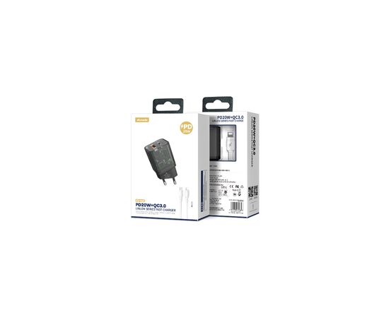 Зарядное устройство Proda Xinrui A62 Fast Cherge 20W + Quick Charge (PD-A62-BK), изображение 3 Зарядное устройство Proda Xinrui A62 Fast Cherge 20W + Quick Charge (PD-A62-BK), изображение 3
