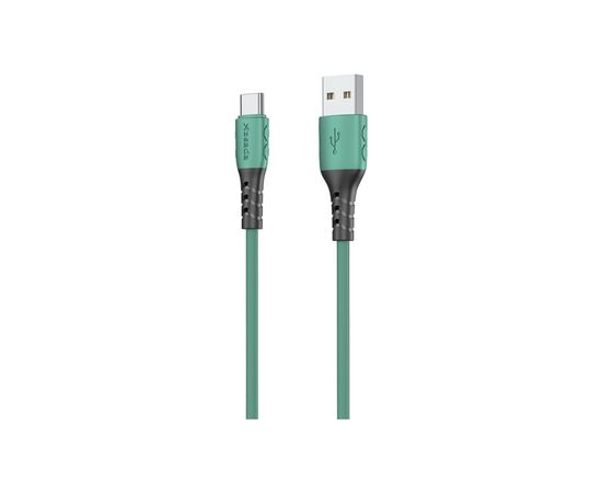 Дата кабель USB 2.0 AM to Type-C 1.0m PD-B51a Green Proda (PD-B51a-GR), изображение 2 Дата кабель USB 2.0 AM to Type-C 1.0m PD-B51a Green Proda (PD-B51a-GR), изображение 2