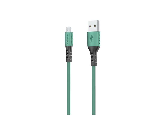 Дата кабель USB 2.0 AM to Micro 5P 1.0m PD-B51m Green Proda (PD-B51m-GR), изображение 2 Дата кабель USB 2.0 AM to Micro 5P 1.0m PD-B51m Green Proda (PD-B51m-GR), изображение 2