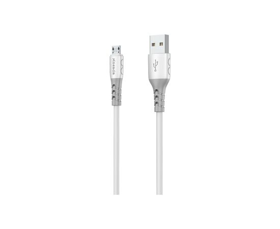 Дата кабель USB 2.0 AM to Micro 5P 1.0m PD-B51m White Proda (PD-B51m-WH), изображение 2 Дата кабель USB 2.0 AM to Micro 5P 1.0m PD-B51m White Proda (PD-B51m-WH), изображение 2