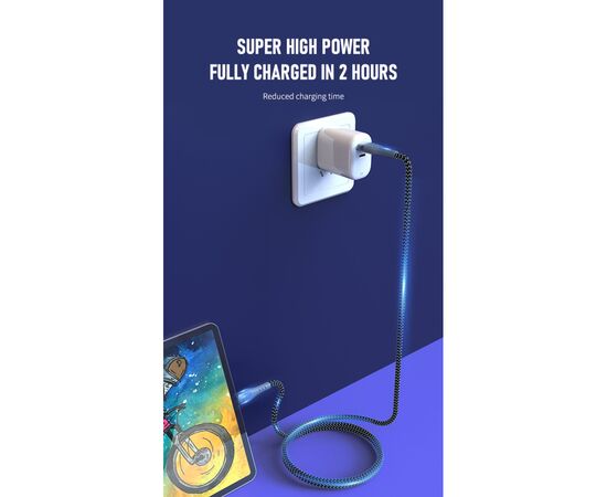 Дата кабель USB-C to Lightning 1.5m PD-B70i 27W 5А black Proda (PD-B70i-GR), изображение 2 Дата кабель USB-C to Lightning 1.5m PD-B70i 27W 5А black Proda (PD-B70i-GR), изображение 2