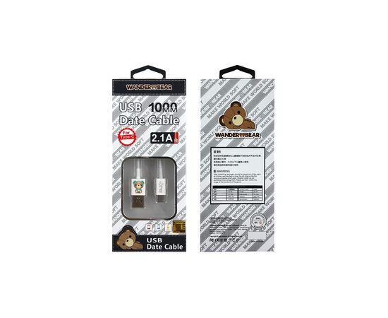 Дата кабель USB 2.0 AM to Type-C 1.0m SC-007a WanderBear XoKo (SC-007a), изображение 2