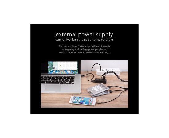 Концентратор Orico USB 3.0 4 ports (W5P-U3-100-BK-PR) (CA911264), изображение 3 Концентратор Orico USB 3.0 4 ports (W5P-U3-100-BK-PR) (CA911264), изображение 3