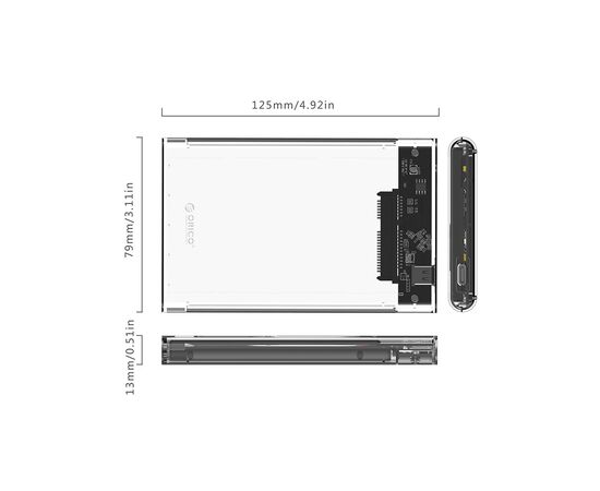 Карман внешний Orico HDD 2139C3-CR-PRO (HC380176), изображение 2 Карман внешний Orico HDD 2139C3-CR-PRO (HC380176), изображение 2