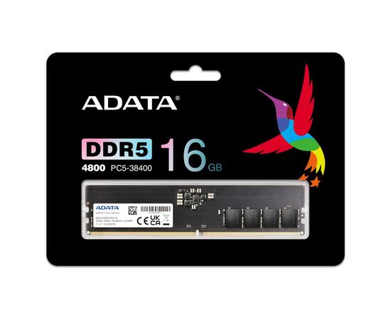 Модуль памяти для компьютера DDR5 16GB 4800 MHz ADATA (AD5U480016G-R), изображение 6 Модуль памяти для компьютера DDR5 16GB 4800 MHz ADATA (AD5U480016G-R), изображение 6
