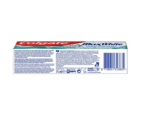 Зубная паста Colgate Макс Блеск Кристальная мята 75 мл (8718951313835), изображение 4 Зубная паста Colgate Макс Блеск Кристальная мята 75 мл (8718951313835), изображение 4