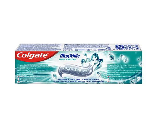 Зубная паста Colgate Макс Блеск Кристальная мята 75 мл (8718951313835), изображение 5 Зубная паста Colgate Макс Блеск Кристальная мята 75 мл (8718951313835), изображение 5
