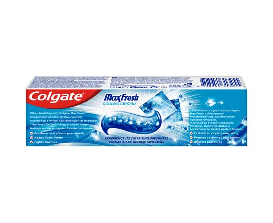 Зубная паста Colgate Max Fresh Cooling Crystals 75 мл (8718951313255), изображение 3 Зубная паста Colgate Max Fresh Cooling Crystals 75 мл (8718951313255), изображение 3